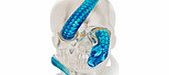 Theo Fennell Alias silver skull blue snake ring