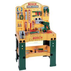 Klein BOSCH Toys Work Station With Accumulator Screwdriver and Tools