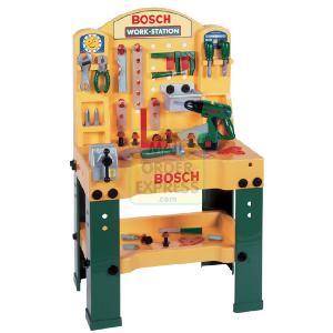 Theo Klein Klein BOSCH Toys Work Station With Accumulator Screwdriver and Tools