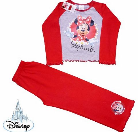 ThePyjamaFactory Girls Pyjamas Minnie Mouse Pyjamas Red (5-6 years)