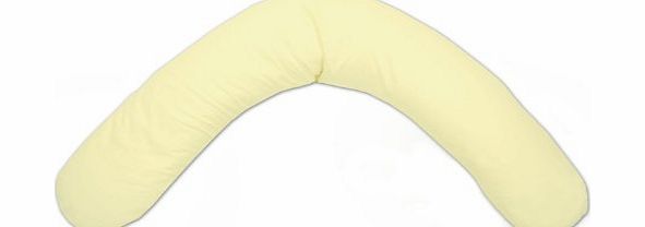 The Original 190 x 38cm Maternity and Nursing Pillow including Cover (Light Yellow Jersey)