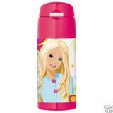 Thermos Barbie Funtainer Bottle With Pop Up Straw.