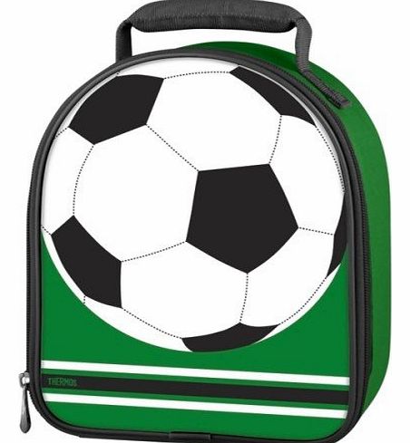 Thermos Football Upright Lunch Box Kit Carry Bag With Handle - Green Travel Bag