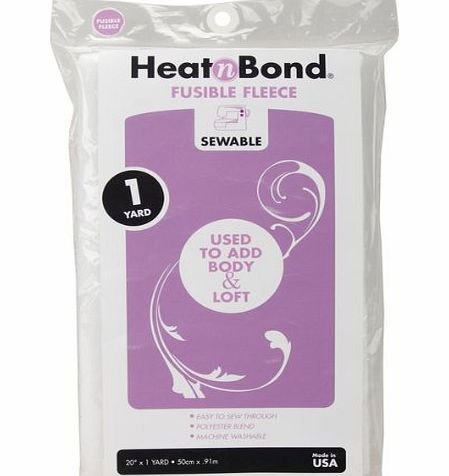 Thermoweb Heatn Bond High Loft Iron-On Fusible Fleece-White 20``X36``