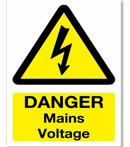 Danger Mains Voltage Health & Safety Sticker