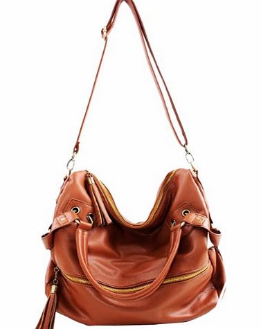 THG Brown Fashion Lady Women Girl Casual Adjustable Clutch Tote Shoulder Purse Hobo Bag Messenger Handbags