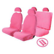 Pink Set - Seatcovers, Steering Wheel