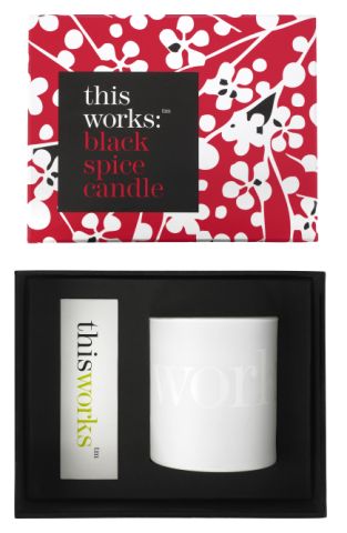 This Works Black Spice Candle Box with Matches -