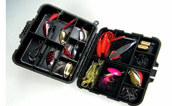 1set(33pcs in 1box) Laser Spinner Metal Lure Soft Fishing Lure Box Set Kit