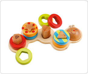 Wooden Shape Sorting Caterpillar