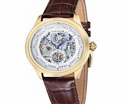 Thomas Earnshaw Mens Academy Brown Croco Leather