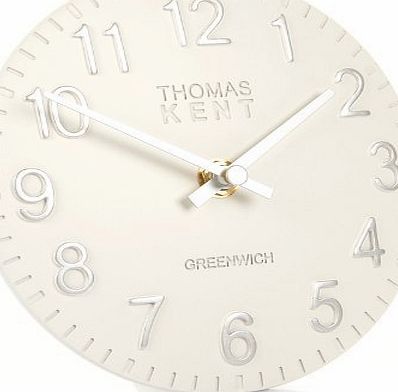Thomas Kent 6`` Cotswold Mantel Clock: Snowberry White