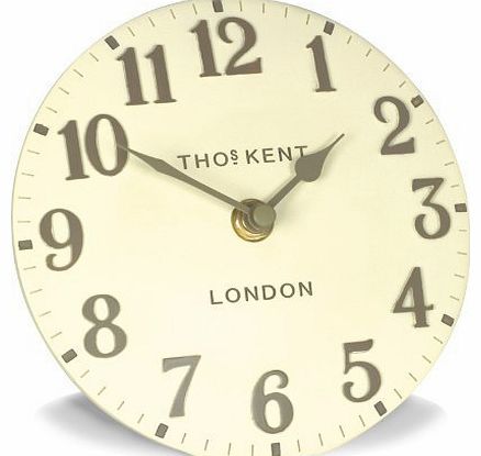 Thomas Kent Arabic Mantel Clock Finish: Cream