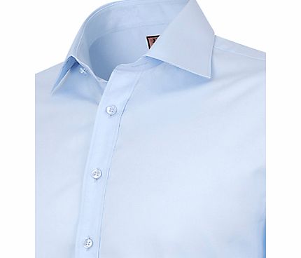 Thomas Pink Solid Single Cuff Shirt, Pale Blue