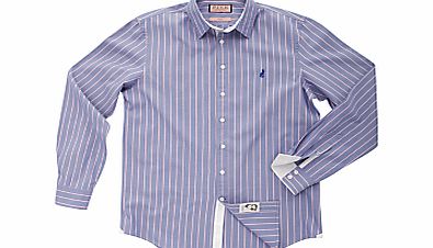 Thomas Pink William Stripe Shirt, Blue/Pink