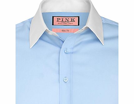 Thomas Pink Winchester Plain Shirt, Pale Blue