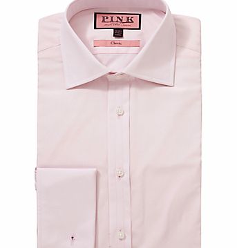 Thomas Pink XL Sleeves Solid Shirt, Pink