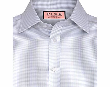 Thomas Pink XL Sleeves Vienna Check Shirt, Pale
