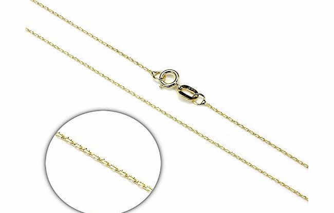 Thomas Rose 9ct Yellow Gold Fine Belcher Chain - 16 Inches