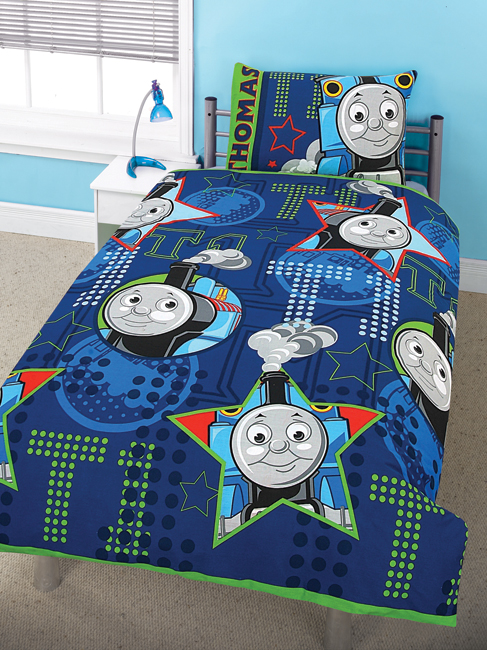 Thomas the Tank Engine Thomas Duvet Cover and Pillowcase `board`Design Bedding - Brand New Release