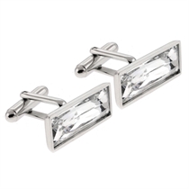 thompson Cufflinks - Clear crystal