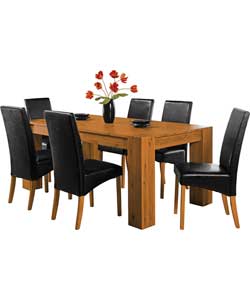 Dining Table and 6 Brown Chairs