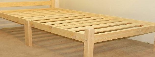 75cm Single Bed Wooden Frame 2ft 6 Small Single Can be used by Adults Strong siderail support legs included