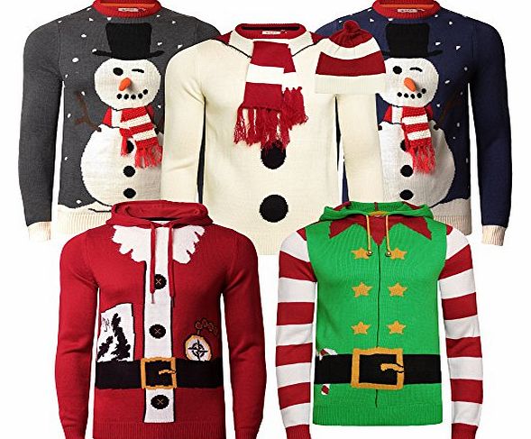 Threadbare Mens Ladies Christmas Jumper 3D Xmas Novelty Santa Elf Snowman Threadbare, Santa Red IMT 165, Medium