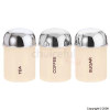 Three Piece Cream Domed Canister Set
