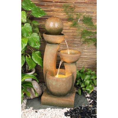 Three Pouring Bowls with Sphere