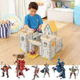 Three Tower Castle, Red Knights and Blue Knights Set - SAVE andpound;10