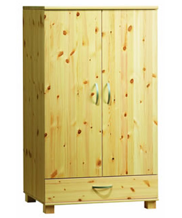 Thuka Accessories Natural pine low wardrobe with drawer