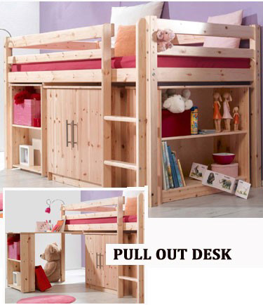 cabin bed with slide. Cabin Bed with Cabinet