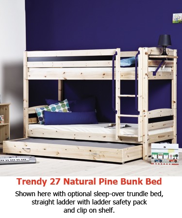 Trendy Natural Pine Bunk Bed