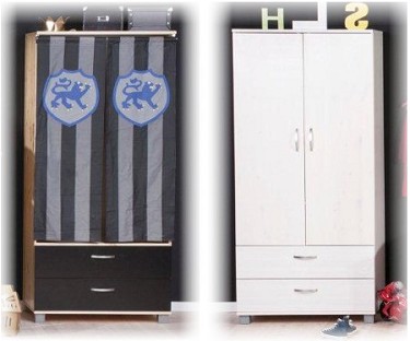 Thuka Trendy Whitewash Wardrobe with Colour Options