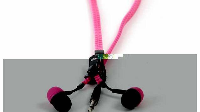 zip Earphones - Pink