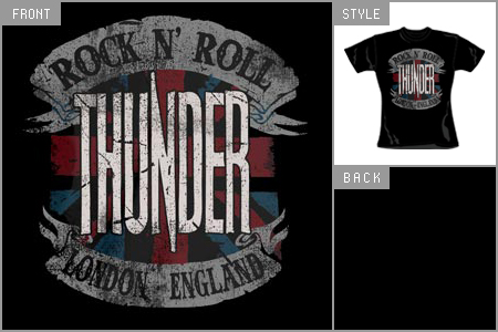 Thunder (Rock and Roll England) Fitted T-shirt