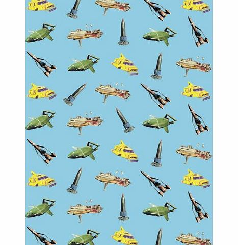 Thunderbirds Vehicles Sheet of Gift Wrap and Gift Tag