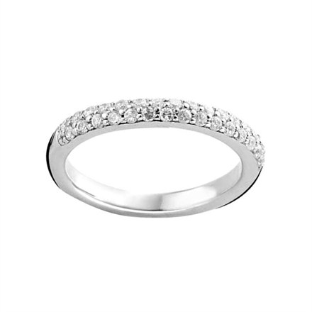 1 Row Cubic Zirconia Band Ring - Ring