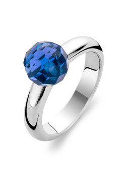 Ti Sento Silver and Blue Stone set Solitaire