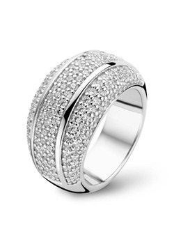 Silver and Cubic Zirconia Band Ring