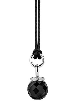 Ti Sento Silver Black Cubic Zirconia Faceted