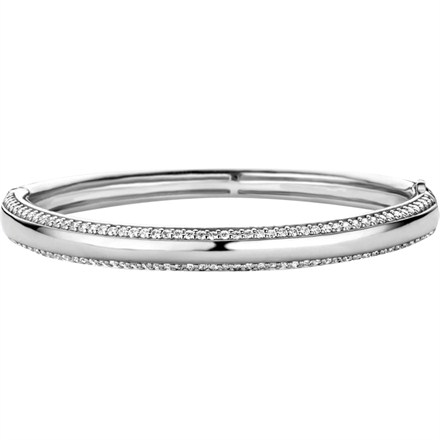 Ti Sento Silver Cubic Zirconia Bangle 2646ZI