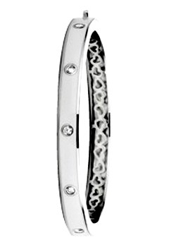 Ti Sento Silver Cubic Zirconia Bangle 2694EW