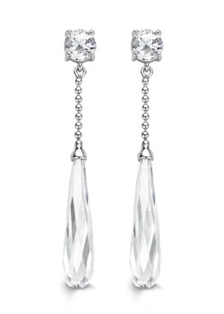 Ti Sento Silver Cubic Zirconia Drop Earrings