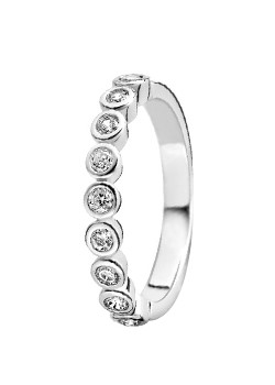 Silver Cubic Zirconia Eternity Ring -