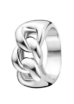 Ti Sento Silver Cubic Zirconia Link Ring 1588SI/52