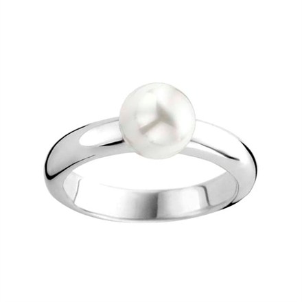 Silver Pearl - Ring Size M 1444PW/52