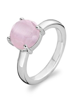 Silver Pink Stone Faceted Ring 1842CP/52