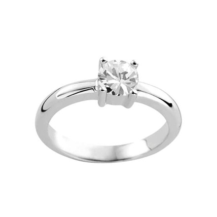 Silver Small Cubic Zirconia Ring - Ring